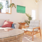Spring Green and White Vertical Stripe Pattern for Crisp Interior Design Wall Hanging Gallery Image 2