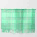 Spring Green and White Vertical Stripe Pattern for Crisp Interior Design Wall Hanging Gallery Image 1