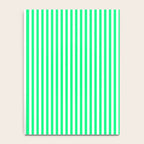 Spring Green and White Vertical Stripe Pattern for Crisp Interior Design Notebook Gallery Image 4