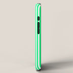 Spring Green and White Vertical Stripe Pattern for Crisp Interior Design iPhone Case Gallery Image 2