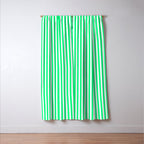 Spring Green and White Vertical Stripe Pattern for Crisp Interior Design Window Curtain Gallery Image 3