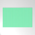 Spring Green and White Vertical Stripe Pattern for Crisp Interior Design Welcome Mat Gallery Image 1