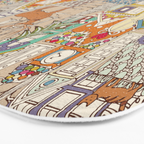 vintage gingerbread town Bath Mat Gallery Image 3