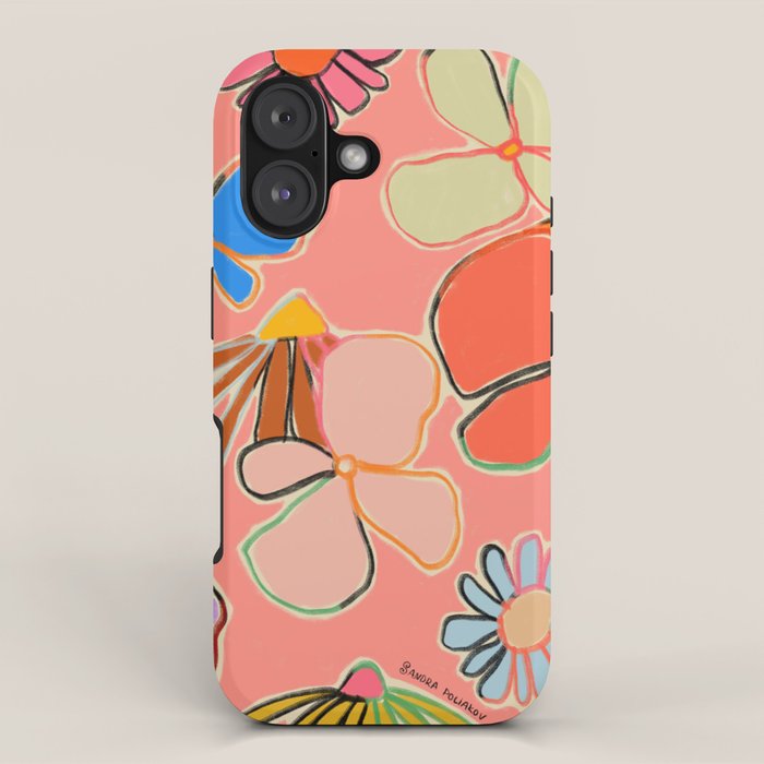 VINTAGE GARDEN PEACH iPhone Case Gallery Image 1