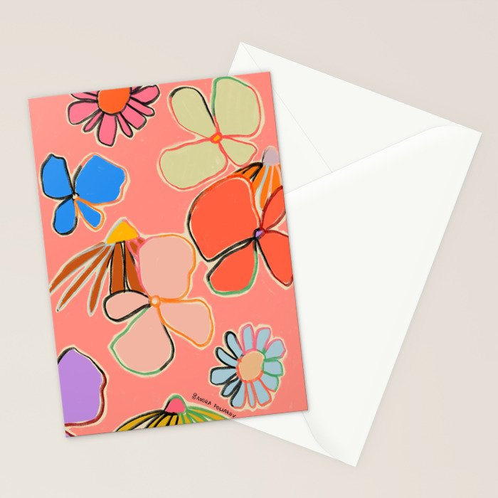 VINTAGE GARDEN PEACH Stationery Card Gallery Image 2