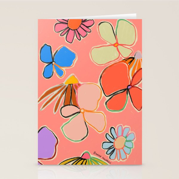 VINTAGE GARDEN PEACH Stationery Card Gallery Image 2