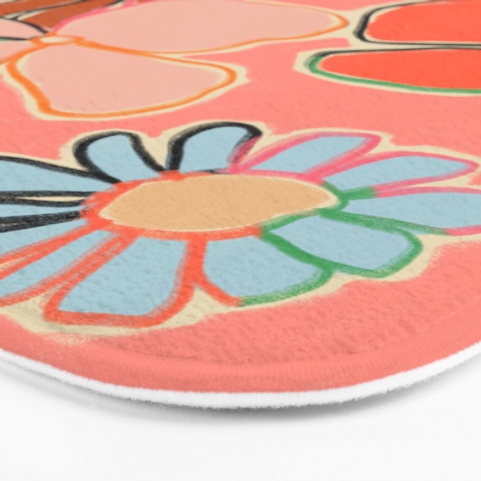 VINTAGE GARDEN PEACH Bath Mat Gallery Image 3
