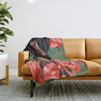 Garden of Peonies Throw Blanket Gallery Image 1