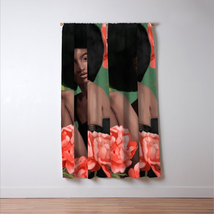 Garden of Peonies Window Curtain Gallery Image 3
