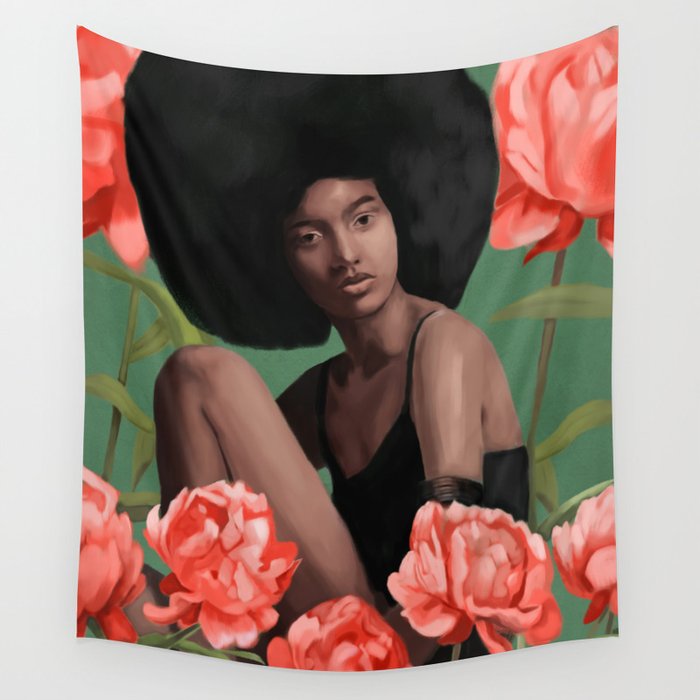 Garden of Peonies Wall Tapestry Gallery Image 4