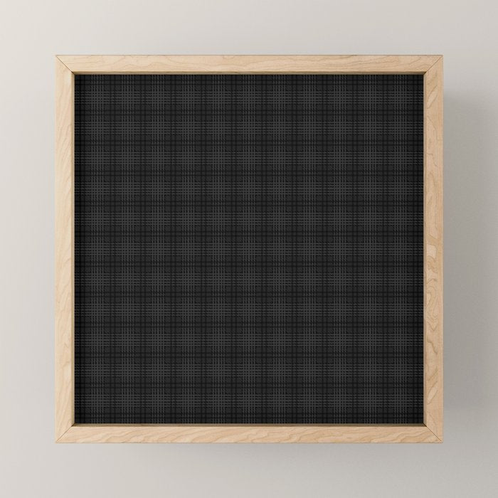 grey and black plaid Mini Art Print Gallery Image 1