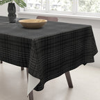 grey and black plaid Tablecloth Gallery Image 3