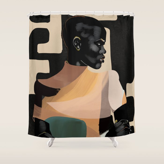 Portrait in Form Shower Curtain Gallery Image 1