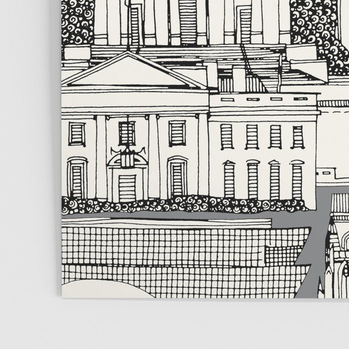 Washington DC toile gray Poster Gallery Image 3