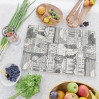 Washington DC toile gray Cutting Board Gallery Image 2