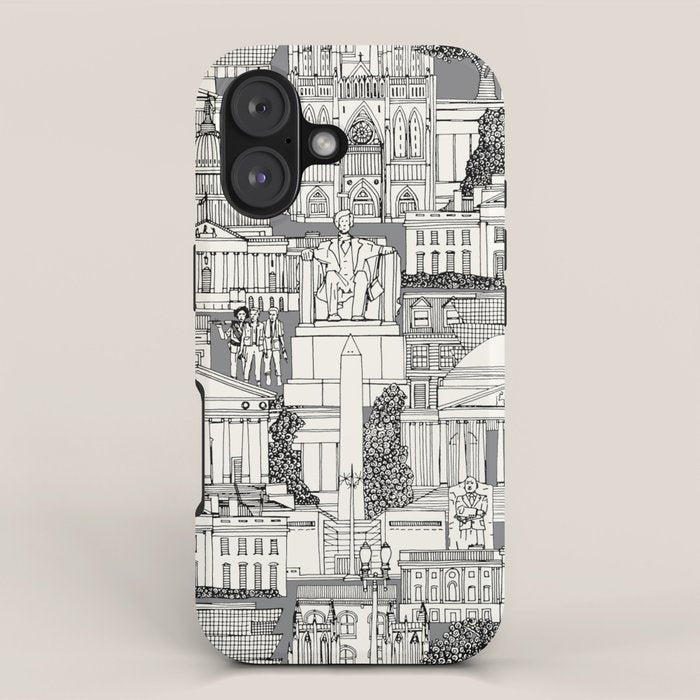 Washington DC toile gray iPhone Case Gallery Image 1