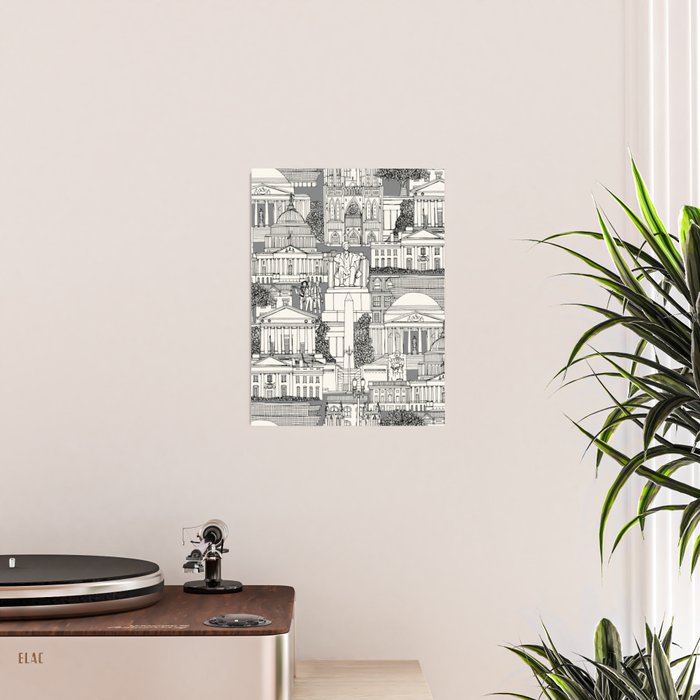 Washington DC toile gray Poster Gallery Image 2