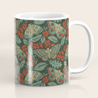 Moths in Emerald Twilight Coffee Mug Gallery Image 1