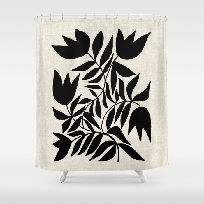 Triple Lip Vining Tulip Shower Curtain Gallery Image 1