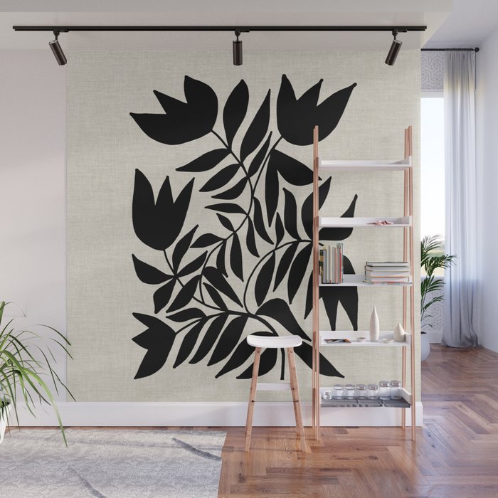 Triple Lip Vining Tulip Wall Mural Gallery Image 1