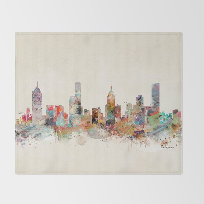 melbourne australia Throw Blanket Gallery Image 2