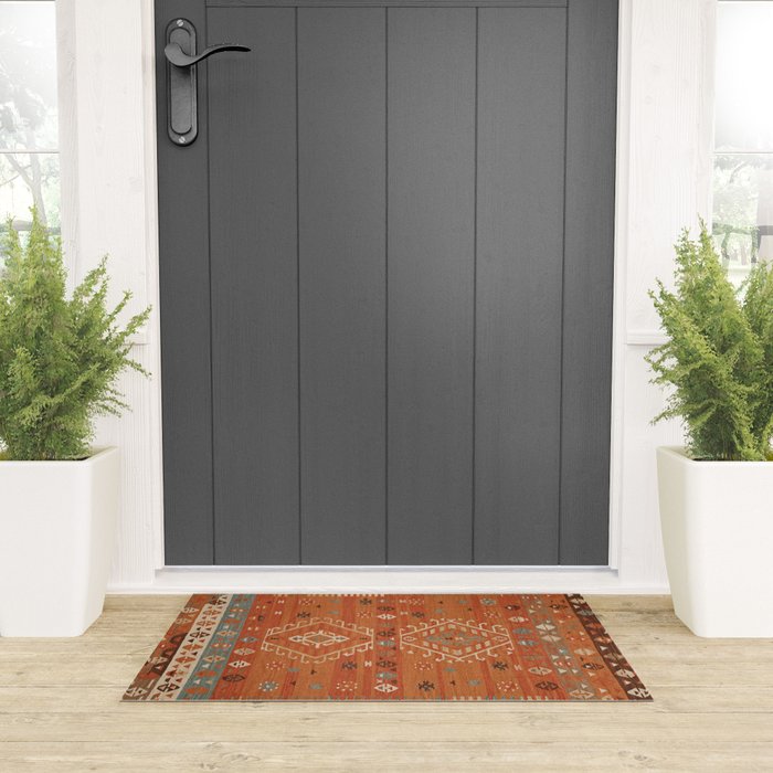 Heritage Traditional Moroccann Rug Design Welcome Mat Gallery Image 3