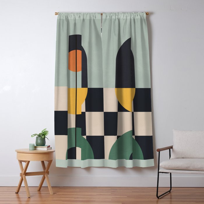 Geometric Abstraction 73 Window Curtain Gallery Image 1