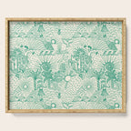Hawaiian Hula Dancer Toile - Green Serving Tray Gallery Image 1