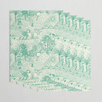 Hawaiian Hula Dancer Toile - Green Wrapping Paper Gallery Image 3