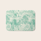 Hawaiian Hula Dancer Toile - Green Bath Mat Gallery Image 1