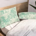 Hawaiian Hula Dancer Toile - Green Pillow Sham Gallery Image 2