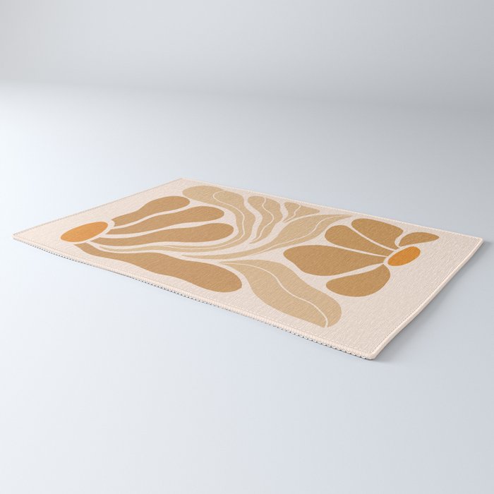 Modern Boho Art Nouveau Floral 2.3 Neutral Sand Rug Gallery Image 3