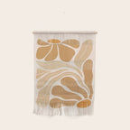 Modern Boho Art Nouveau Floral 2.3 Neutral Sand Wall Hanging Gallery Image 1