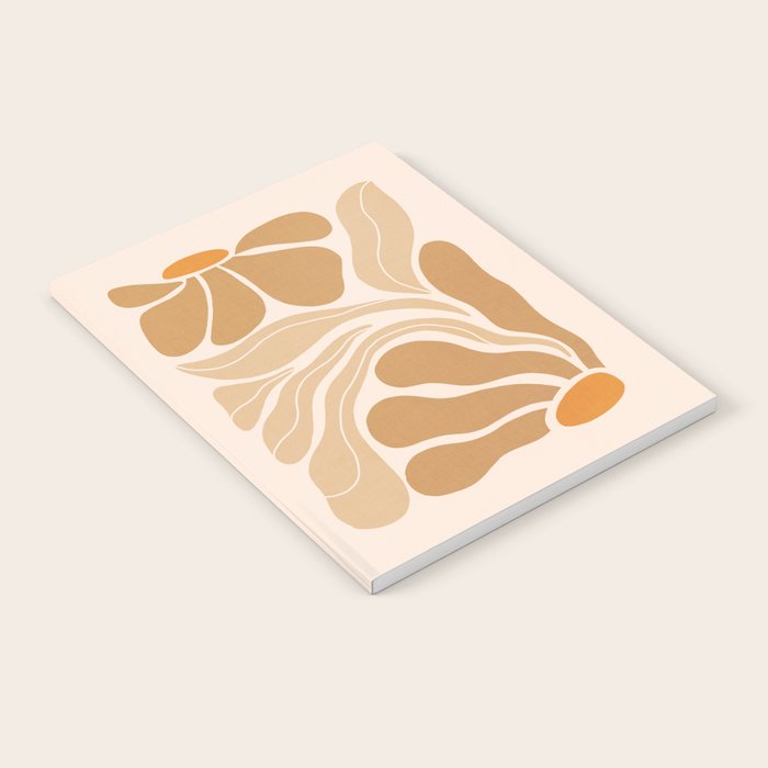 Modern Boho Art Nouveau Floral 2.3 Neutral Sand Notebook Gallery Image 2