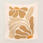 Modern Boho Art Nouveau Floral 2.3 Neutral Sand Wall Tapestry Gallery Image 4