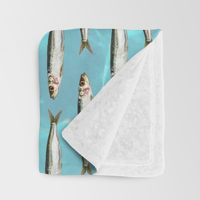 Sardines in the pool Throw Blanket Gallery Image 3