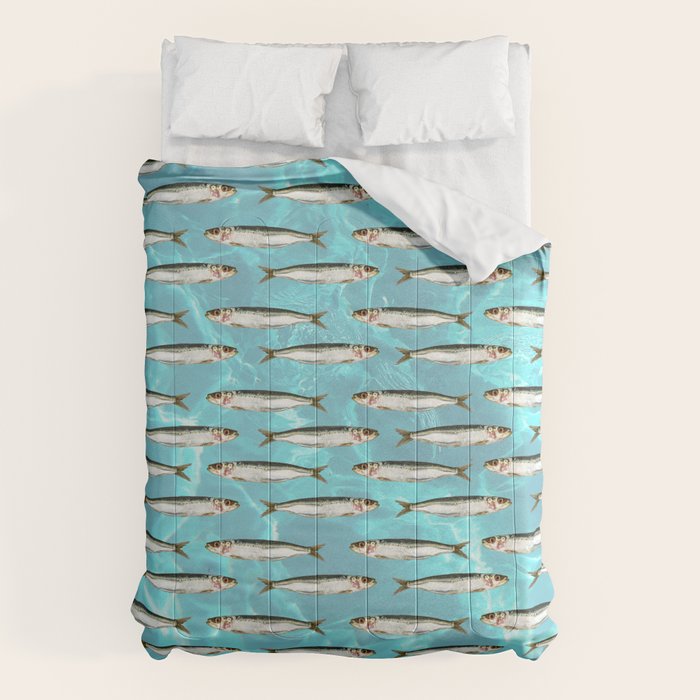 Sardines in the pool Comforter Gallery Image 6