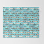 Sardines in the pool Throw Blanket Gallery Image 2
