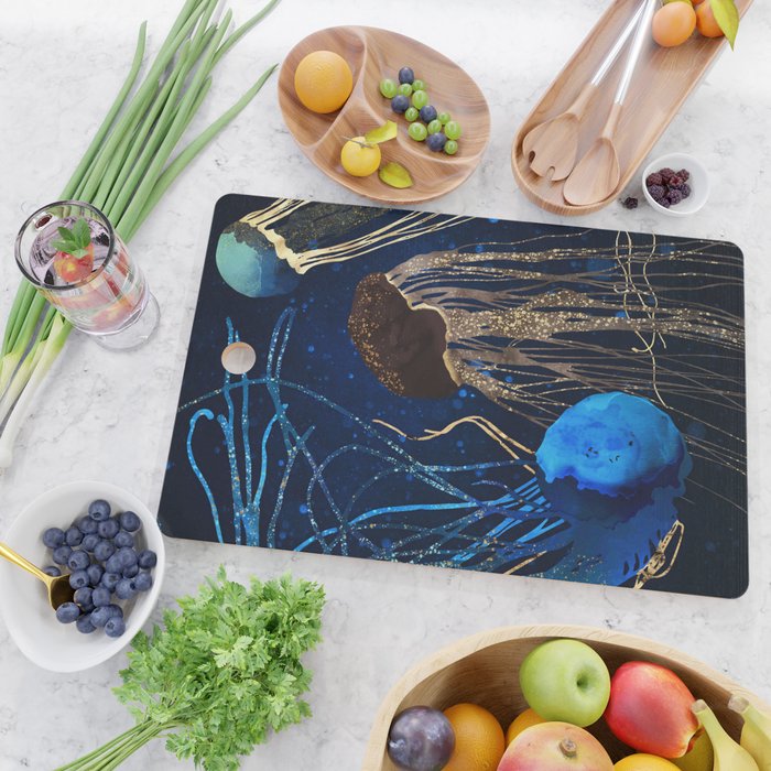 Metallic Jellyfish IV Cutting Board Gallery Image 2