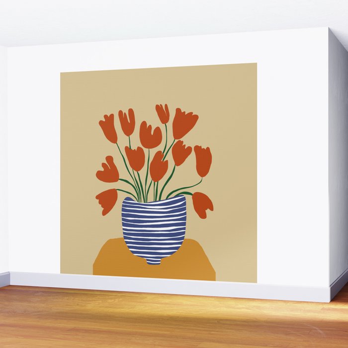 Tulip pot Wall Mural Gallery Image 2