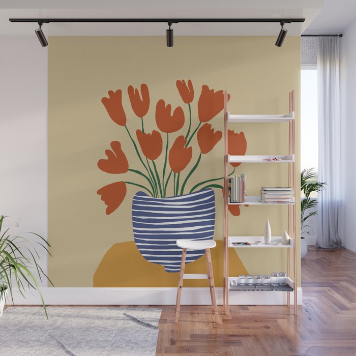 Tulip pot Wall Mural Gallery Image 1