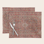 Kashan  Antique Persian Rug Print Placemat Gallery Image 1