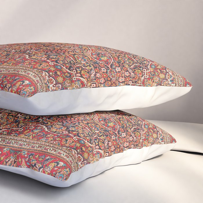 Kashan  Antique Persian Rug Print Pillow Sham Gallery Image 3