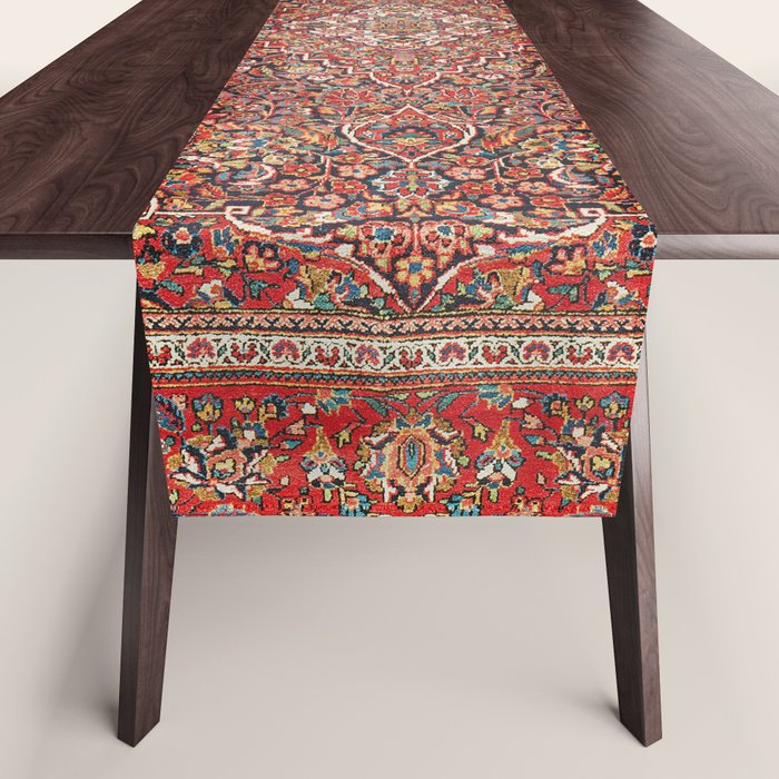 Kashan  Antique Persian Rug Print Table Runner Gallery Image 1