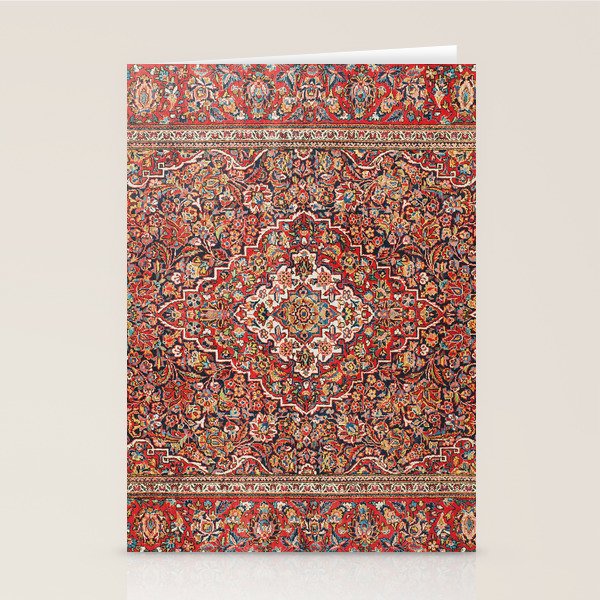 Kashan  Antique Persian Rug Print Stationery Card Gallery Image 2