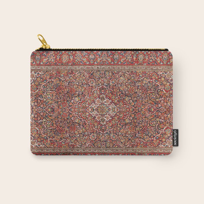 Kashan  Antique Persian Rug Print Carry All Pouch Gallery Image 1