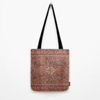 Kashan  Antique Persian Rug Print Tote Bag Gallery Image 2