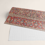 Kashan  Antique Persian Rug Print Wrapping Paper Gallery Image 2
