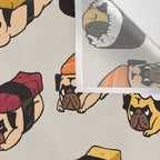 Sushi Pug Wall Tapestry Gallery Image 3