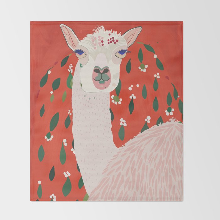 Llama Throw Blanket Gallery Image 2